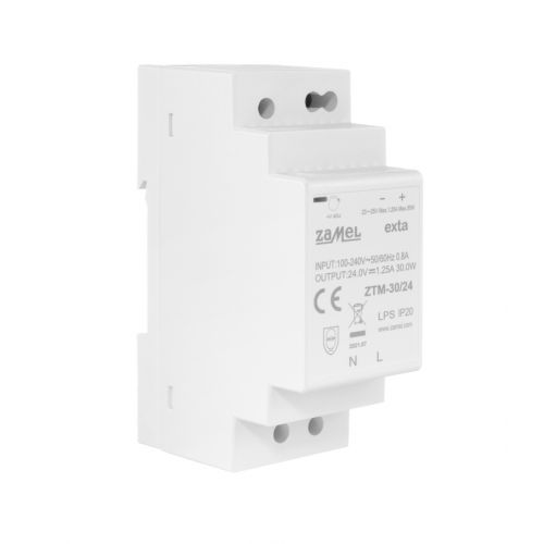 Zasilacz impulsowy montowany na szynie TH-35 (DIN)  30W 24V DC TYP: ZTM-30/24 ZAMEL - 3[96].jpg